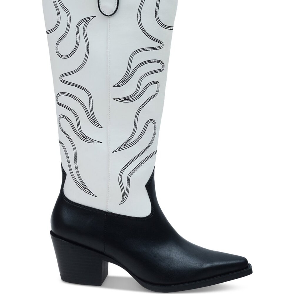 Leahne Womens Embroidered Pointed Toe Cowboy, Western Boots